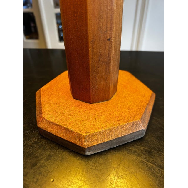1940s Modernist Wooden Lamp, 1940s For Sale - Image 5 of 11