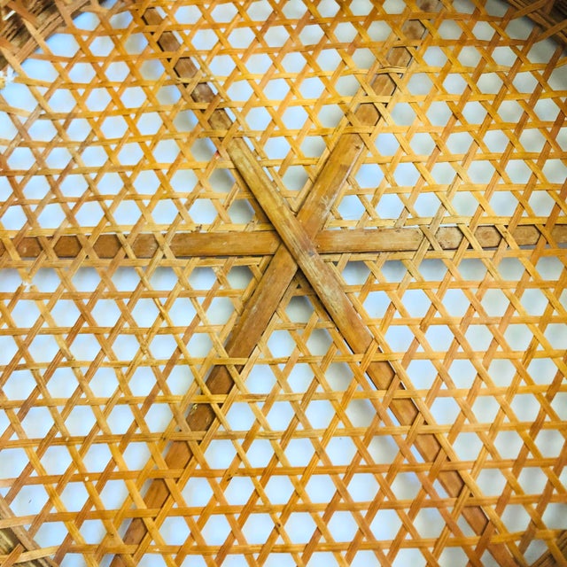 Large Circular Wicker Tray For Sale In San Francisco - Image 6 of 6