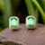 2010s Natural Emerald Diamond Stud Earrings 14k Y Gold 1.85 TCW Certified For Sale - Image 5 of 14