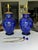 Ceramic Vintage Moorish Safi Hand-Painted Cobalt Ceramic Table Lamps - Pair For Sale - Image 7 of 17