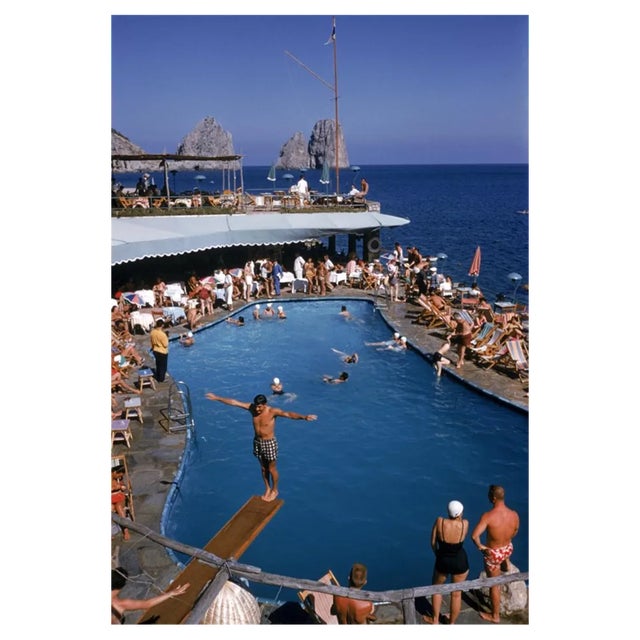 Slim Aarons, Marina Piccola, Estate Stamped Photographic Print, 1954 / 2020s For Sale