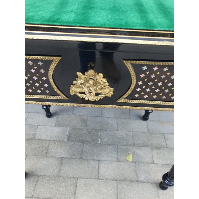 Mid 19th Century Napoleon III Ebonized Ladys Writing Desk, 1860s For Sale - Image 5 of 7