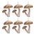 Contemporary Double Mushroom Ornament (Set of 6) For Sale - Image 3 of 3