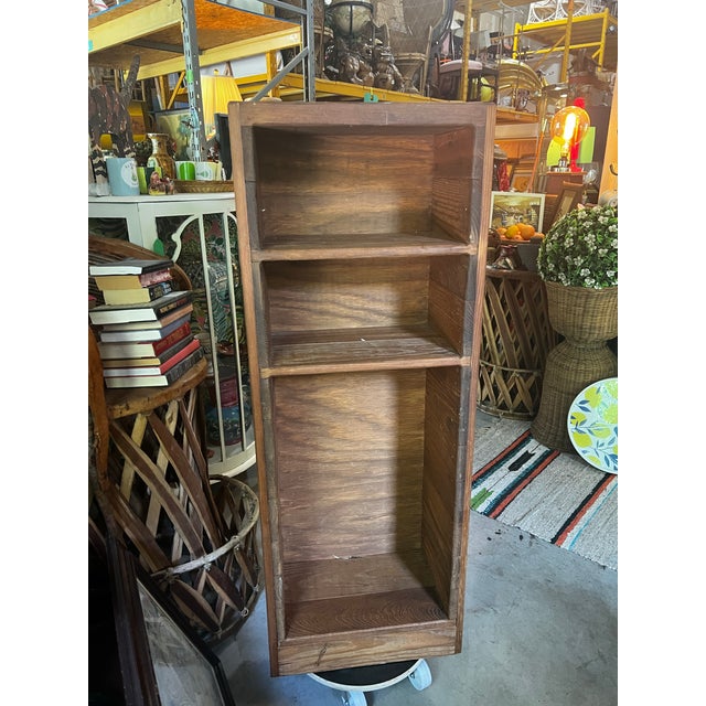 Brown Vintage Country Core Wooden Small Shelf For Sale - Image 8 of 12