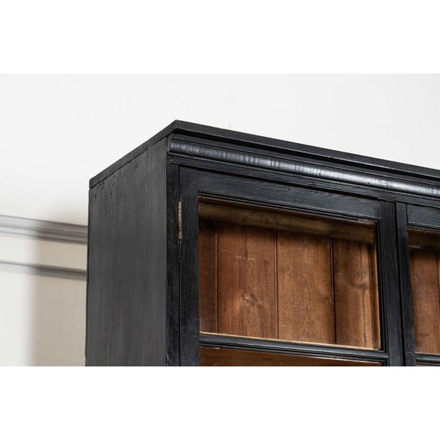 Large English Ebonised Glazed Pine Dresser, 1880 For Sale - Image 15 of 18