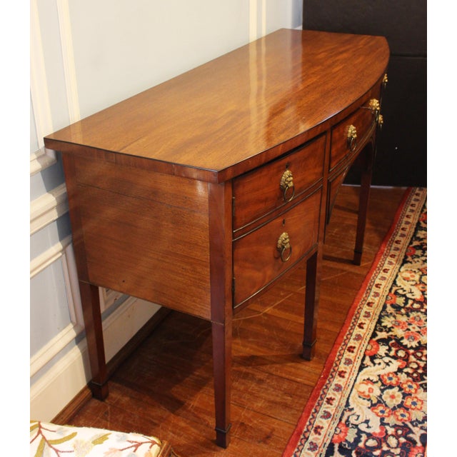 English Circa 1790 George III Period English Bowfront Sideboard For Sale - Image 3 of 7