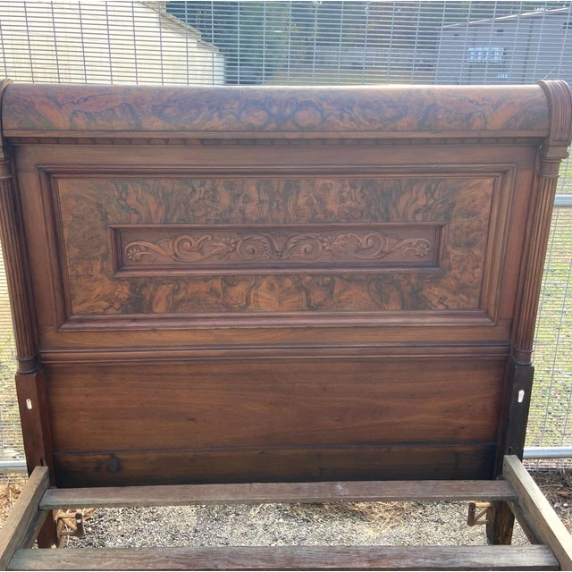 Full Size Victorian Eastlake Style Sleigh Bed Chairish