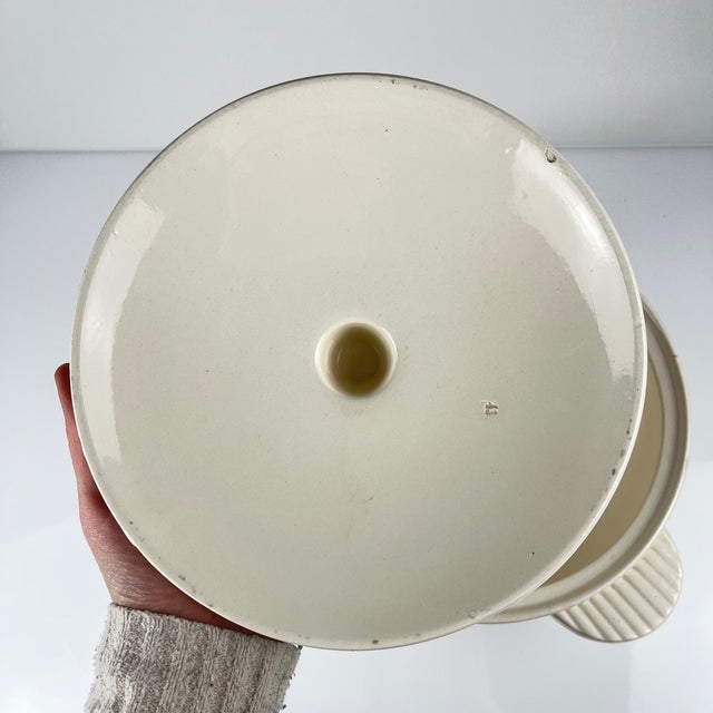 Vintage Semi-Porcelain Tureen with Blue Floral Pattern from Badonviller, 1920s For Sale - Image 12 of 14