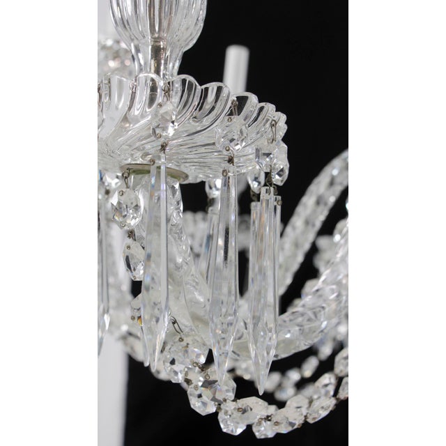 Vintage Restored 10 Arm Clear Crystal Chandelier For Sale - Image 15 of 15