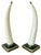 Pair of Tessellated Marble Faux Tusks on Brass and Faux Marble Bases For Sale - Image 11 of 12