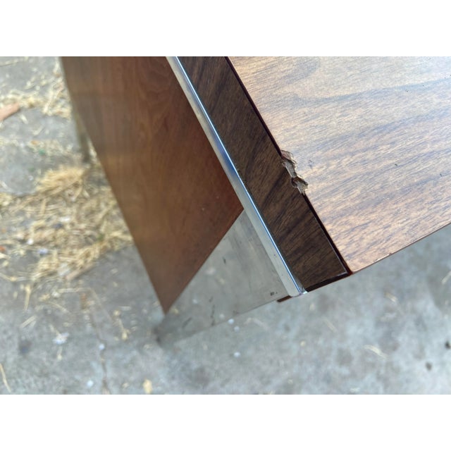 Florence Knoll 1980s Vintage Mid Century Modern Metal Credenza For Sale - Image 4 of 12