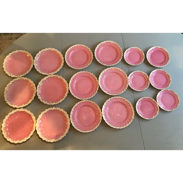 Pink 1920s Cauldron of England Antique Plates for Gillman Collamore of Fifth Avenue Ny- 18 Pieces For Sale - Image 8 of 8