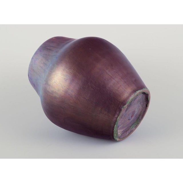 Danish Luster Glazed Ceramic Vase by Søren Kongstrand, 1920s For Sale - Image 6 of 8