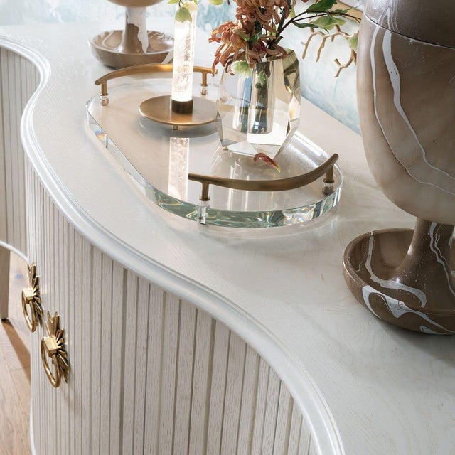 Wood New Antique White Buffett-Console For Sale - Image 7 of 11