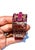 Bochic “Capri” Vintage Natural Ruby & Amethyst Cuff Set In 18K Gold & Silver For Sale - Image 13 of 15