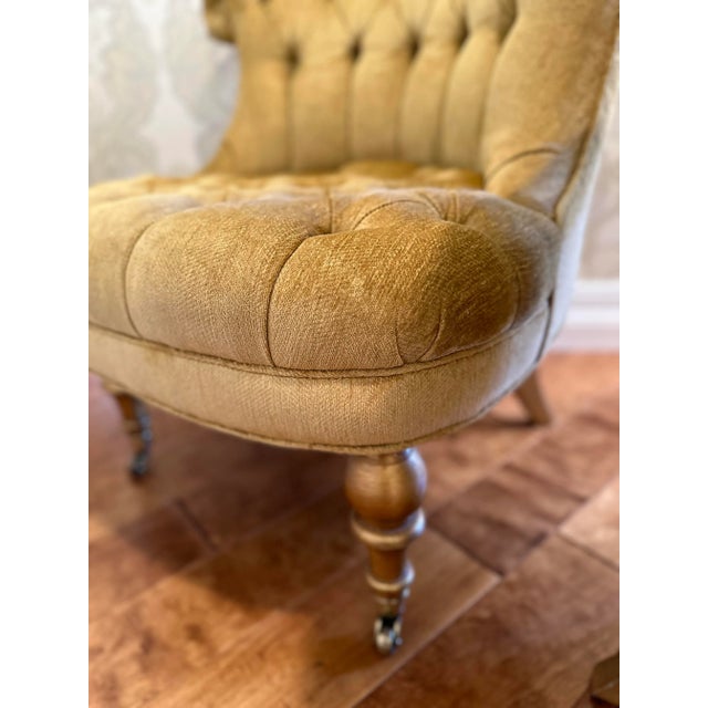 Goldenrod Pair of French Art Deco Club Chairs For Sale - Image 8 of 10