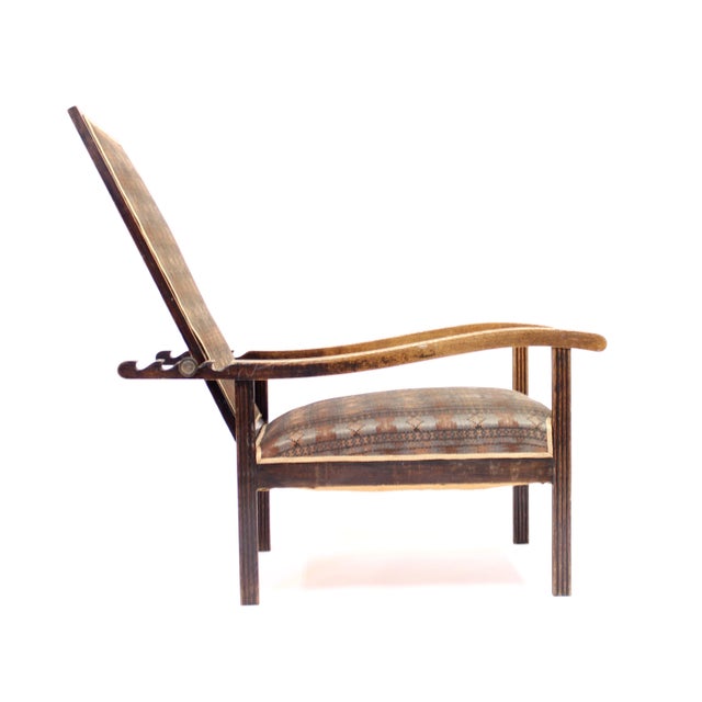 Early 20th Century Arts & Crafts Oak Reclining Chair For Sale - Image 6 of 18