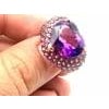 Bochic "Orient" Vintage Pink Sapphire & Amethyst Ring Set Inn 18K Gold & Silver For Sale - Image 16 of 18