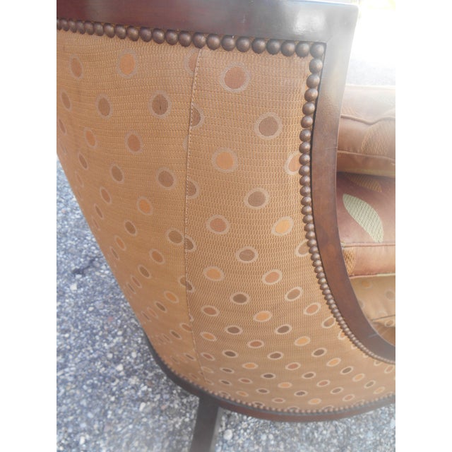 Wood Gorgeous Drexel Heritage Fireside / Lounge Chairs- A Pair For Sale - Image 7 of 9