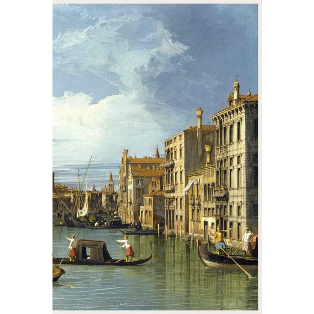 The Entrance to the Grand Canal, Venice by Canaletto, Vintage Art Print, 60" X 40" For Sale - Image 4 of 10
