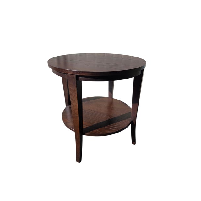 Mission Vintage Ethan Allen Horizons Collections Lamp Side End Table Pedestal Shelf Stand For Sale - Image 3 of 16