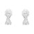 Contemporary 14KT White Gold 1/2 cttw Double Diamond Dangle Stud Earrings (H-I, I1-I2) For Sale - Image 3 of 6