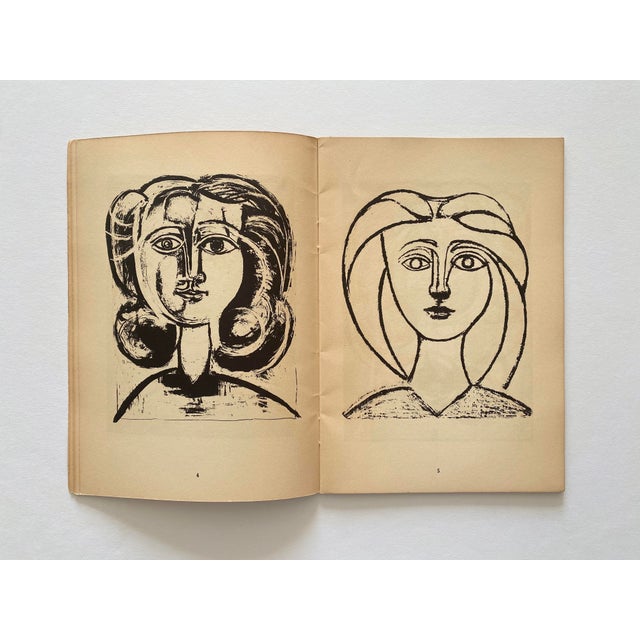 1940s " Pablo Picasso : Lithographs 1945-1947 " Vintage 1947 1st Edition Mid Century Modern Mourlot Fine Art Lithograph Print Art Book For Sale - Image 5 of 18