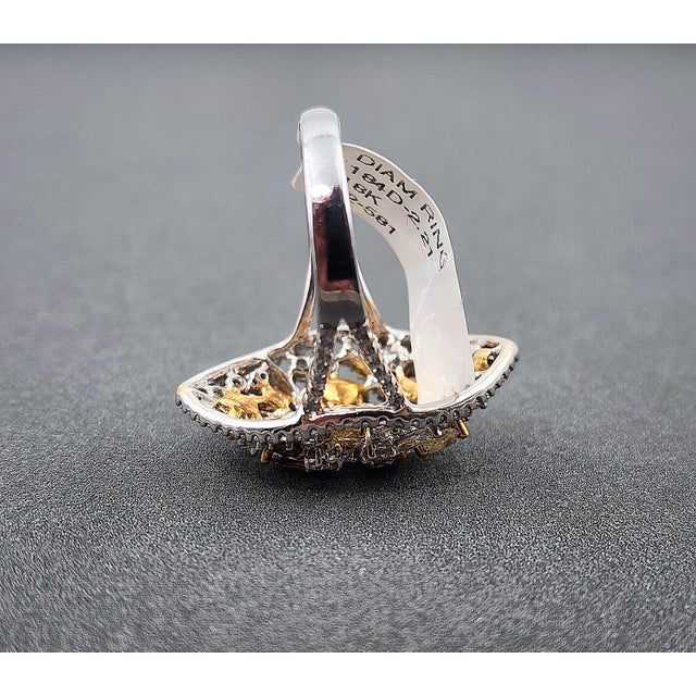 2.21 Ct Natural Brown, Yellow, and Pink Diamond Ring Size 6.5 For Sale In Chicago - Image 6 of 8