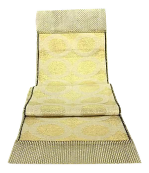 Hollywood Regency Style Gold Geometric Table Runner With Sequins Crystals