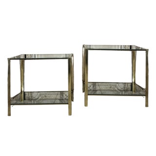 Bronze Sofa Side Tables by Jacques Quinet, 1960s, Set of 2 For Sale