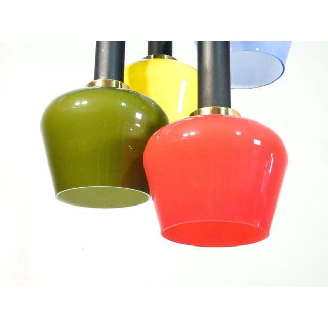 1970s Italian Colorful Chandelier, 1970s For Sale - Image 5 of 9