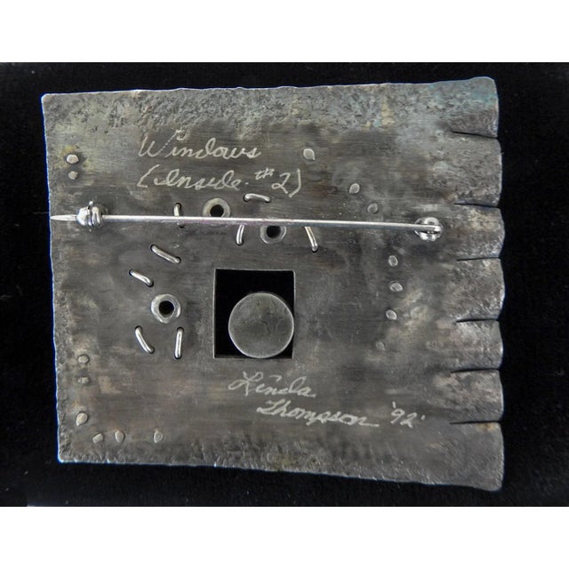 1991 Large Sculptural Sterling and Copper Opal Studio Brooch For Sale - Image 4 of 7