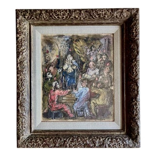 Joep Nicholas-Original Custom Framed Gouache Painting-1945 For Sale