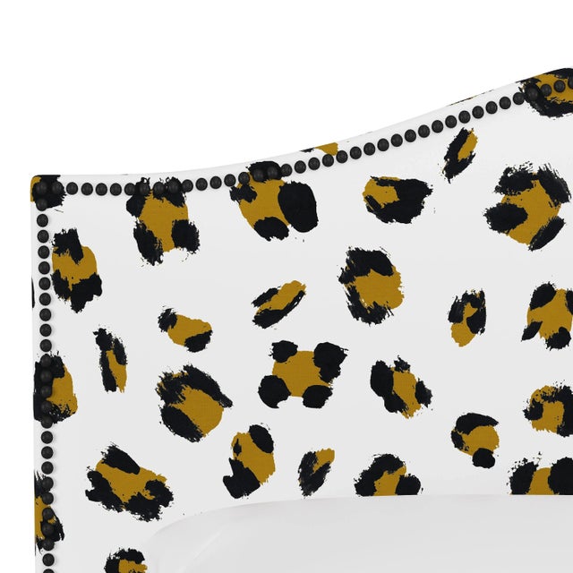 Not Yet Made - Made To Order Ashland Headboard in Ochre Brush Cheetah, Full For Sale - Image 5 of 6