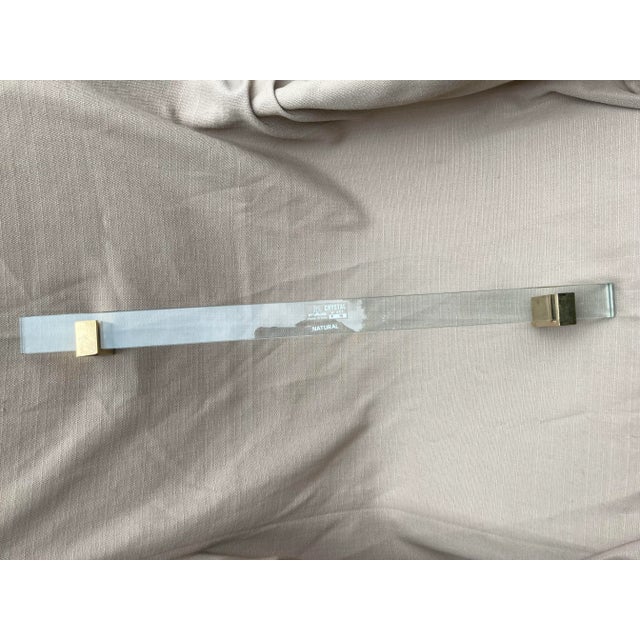 Brass 1990s Arte Fontana Art Glass Italian Brass 24" Towel Bar For Sale - Image 8 of 8