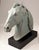 1980s Verde Horse Head Sculpture on Black Base Attribute to Paul Wayland Bartlett For Sale - Image 5 of 9