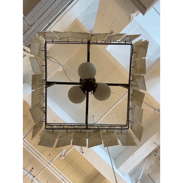 Shell Mermelada Estudio for Cb2 Celina Capiz Shells Tiered Chandelier For Sale - Image 7 of 15