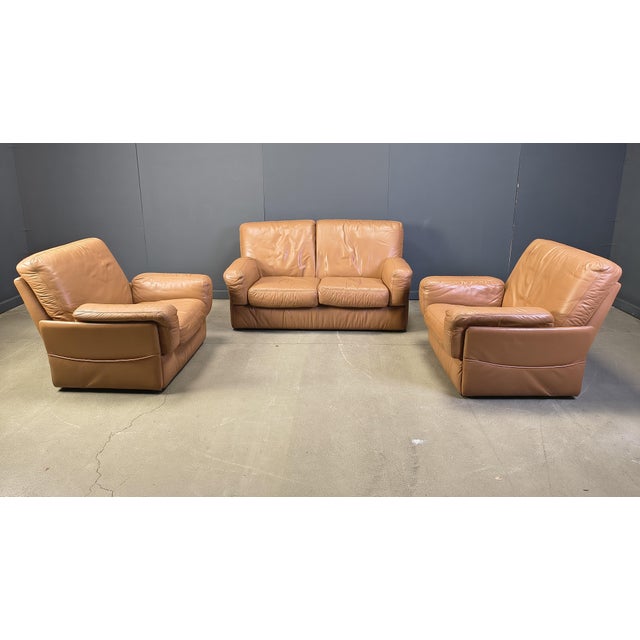 Vintage Sofa Set from Durlet, 1980s, Set of 3 For Sale - Image 4 of 7