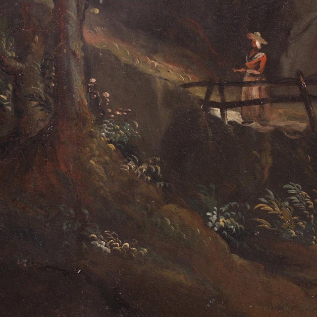French Artist, Landscape, 1780, Oil on Canvas For Sale - Image 6 of 16