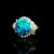 Contemporary 5.62 Carat Australian Black Opal Diamond Platinum Ballerina Ring, Size 6 For Sale - Image 3 of 5