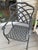 Black Patio Dining Set, Cast Aluminum, With Table and 4 Chairs in Very Good Condition For Sale - Image 8 of 8
