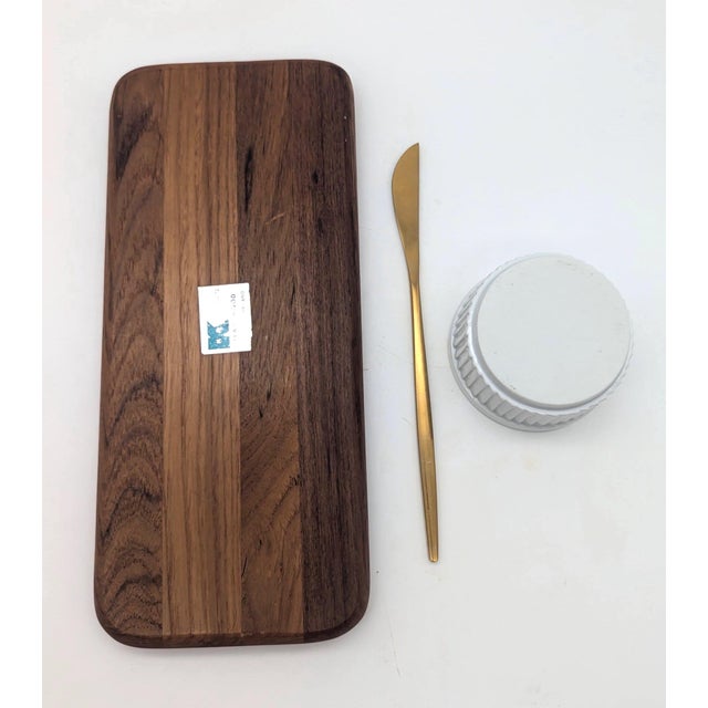 1970s Kalmar Teak Wood Snack Tray, Set of 3 Pieces For Sale - Image 10 of 10