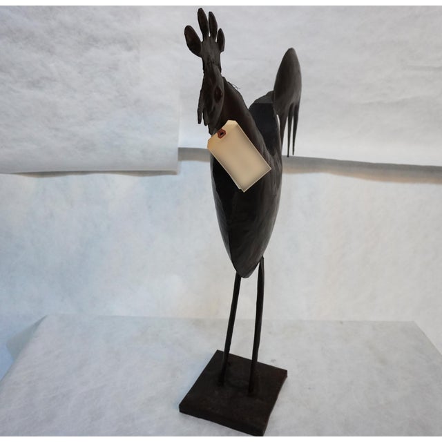 French Iron Rooster Sculpture For Sale - Image 10 of 12