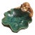 Mid-Century Majolica Style Ceramic Monkey Leaf Centerpiece Bowl For Sale