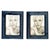 Blue Velvet and Glass Frames, France, 1990, Set of 2 For Sale - Image 12 of 12