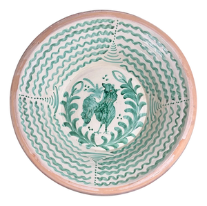 Large Spanish Fajalauza Ceramic Lebrillo Bowl