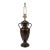 Vintage Wildwood Dark Urn Table Lamp Carved Leaf Hollywood Regency Traditional Brass For Sale