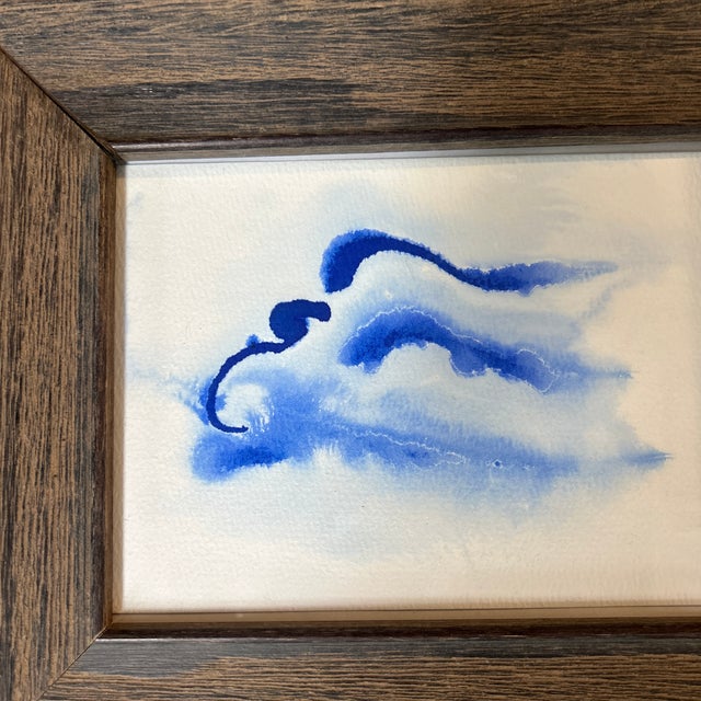 Contemporary original abstract watercolor painting. Measures 7.5x5.5 or 11x9 framed. Check out my shop Robins Egg Gallery...