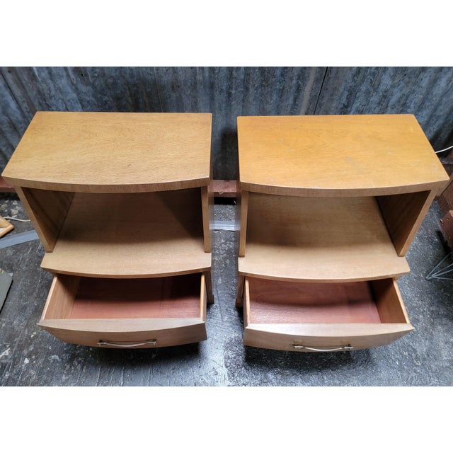 Mid-Century Modern Nightstands / End Tables Mid-Century Modern 1950's - A Pair For Sale - Image 3 of 14