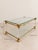 Elegant coffee table with retro charm Vintage 1970s. Glass and brass Dimensions: Height 46 cm, Width 118 cm, Depth 58 cm.
